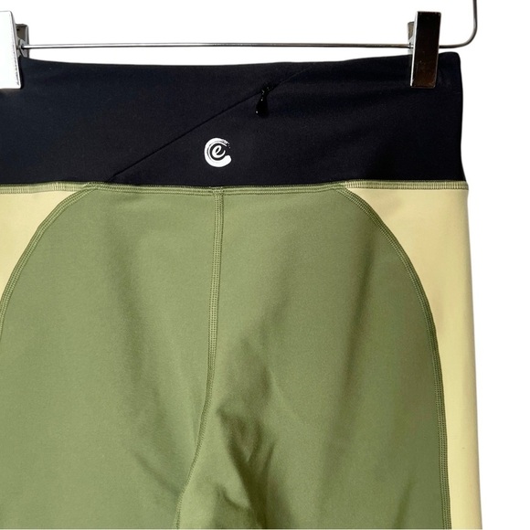 NEW Johnny Was Calme Endurance Mesh Inset Green Bronze Performance Leggings Sz S - Picture 11 of 13